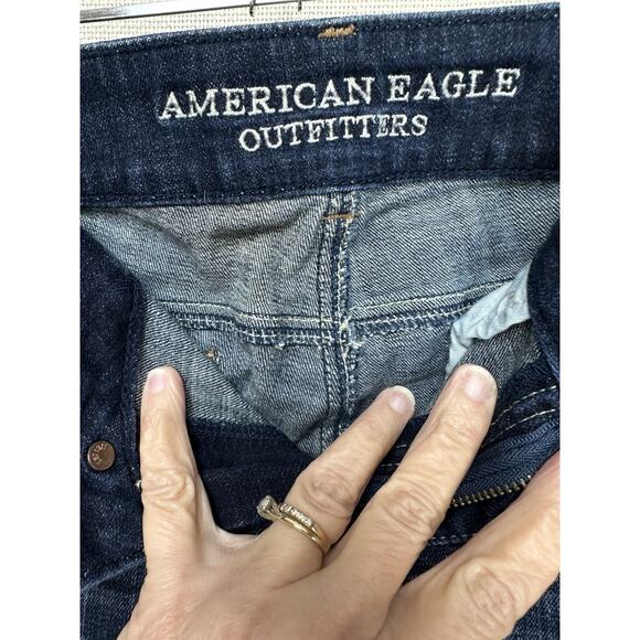 American Eagle Jeans Womens 8 31/27 Flared Artist Stretch Distressed Denim - Picture 10 of 16